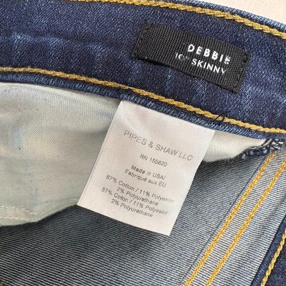 Veronica Beard Debbie High Rise Skinny Jeans Button Fly Dark Vintage Wash 28/6 - Picture 6 of 11